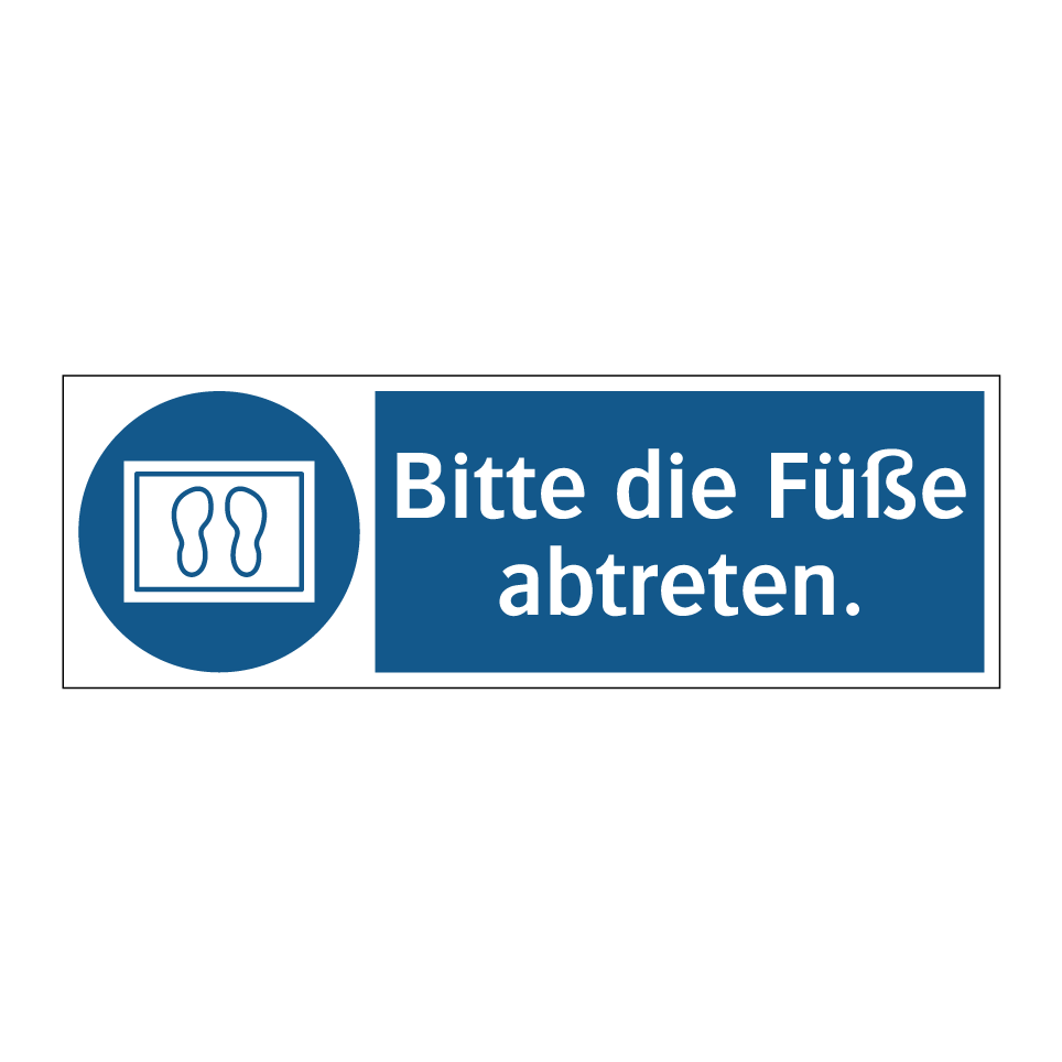 Bitte die Füße abtreten.