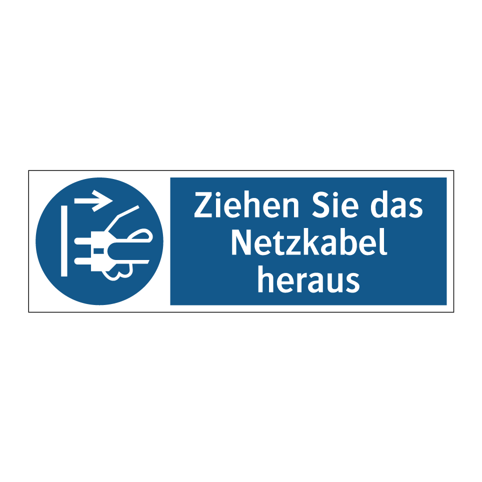 Ziehen Sie das Netzkabel heraus
