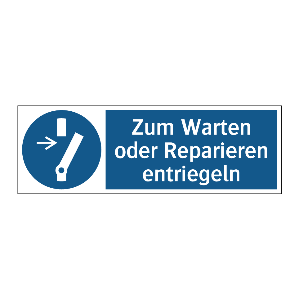 Zum Warten oder Reparieren entriegeln