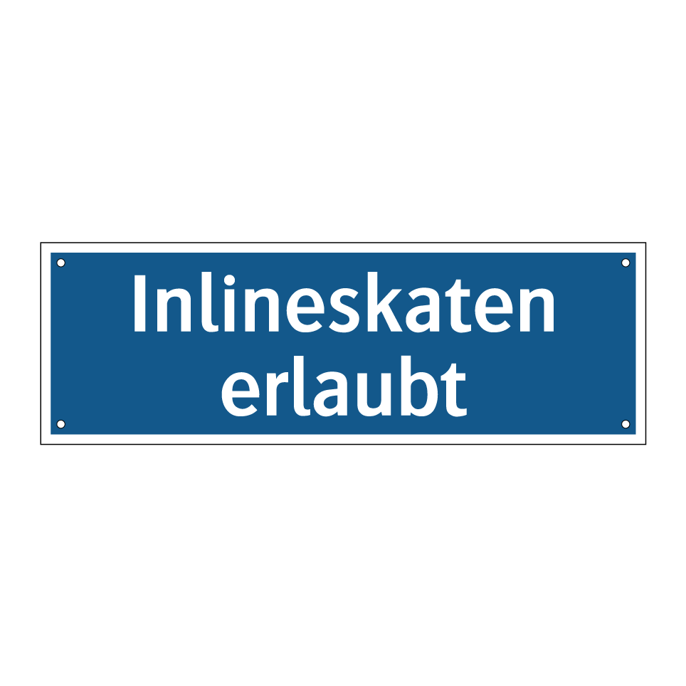 Inlineskaten erlaubt