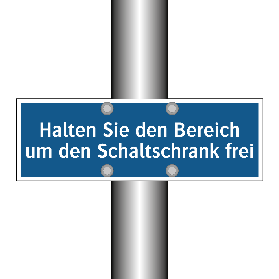 Halten Sie den Bereich um den Schaltschrank frei