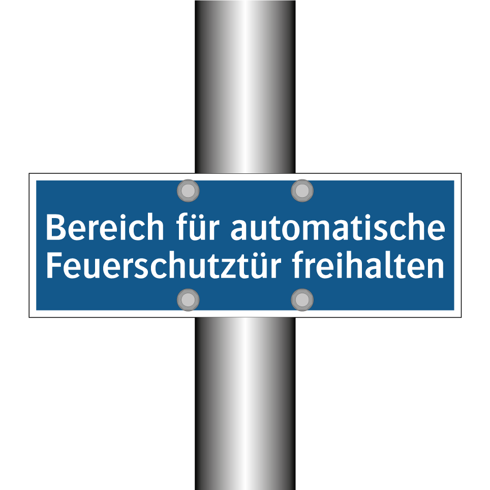 Bereich für automatische Feuerschutztür freihalten