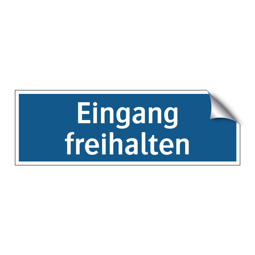 Eingang freihalten