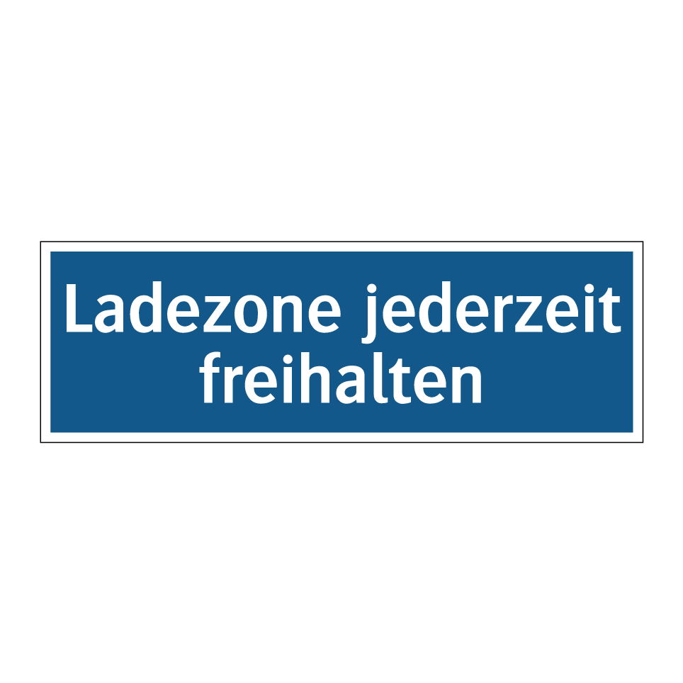 Ladezone jederzeit freihalten
