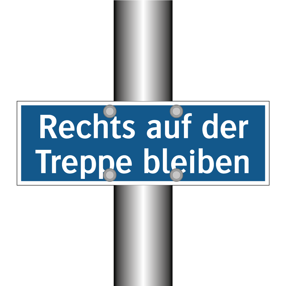 Rechts auf der Treppe bleiben