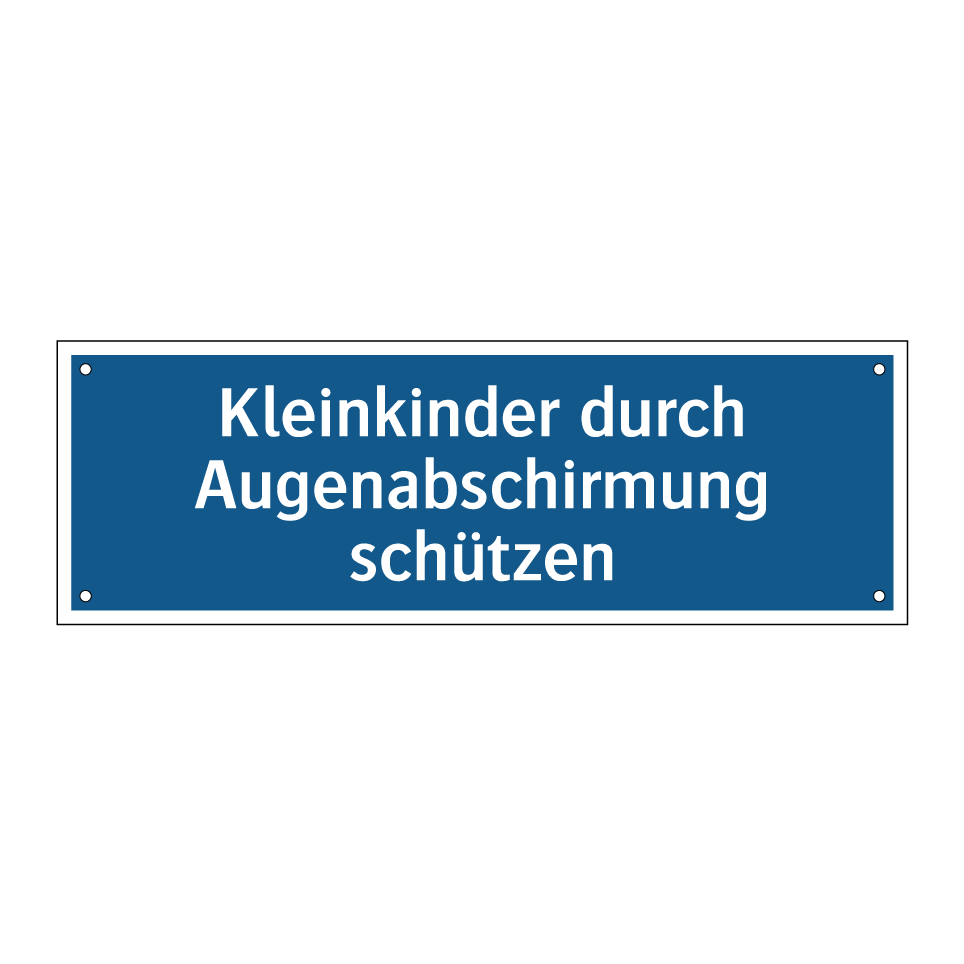 Kleinkinder durch Augenabschirmung schützen