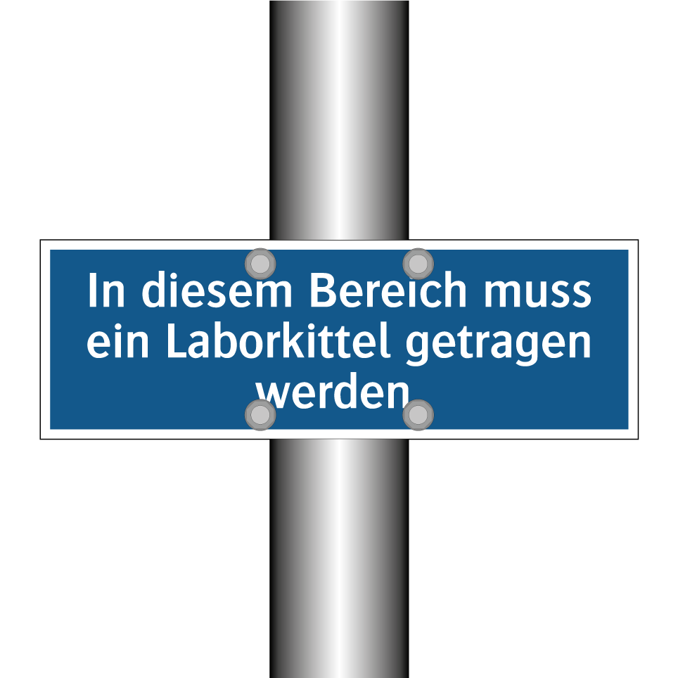 In diesem Bereich muss ein Laborkittel getragen werden.