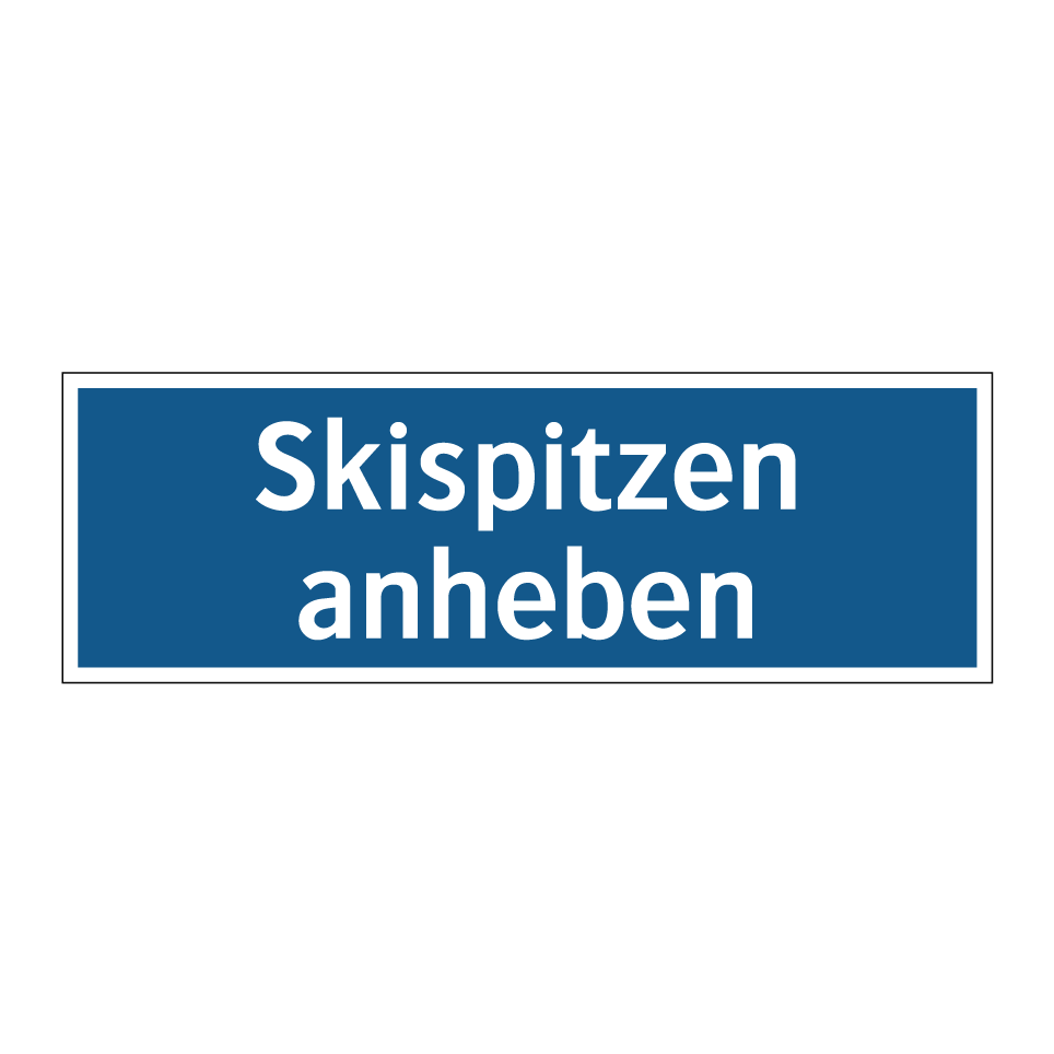 Skispitzen anheben
