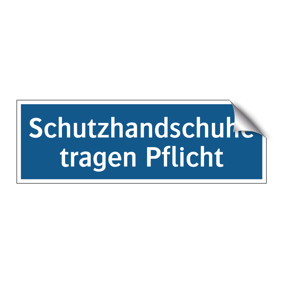 Schutzhandschuhe tragen Pflicht