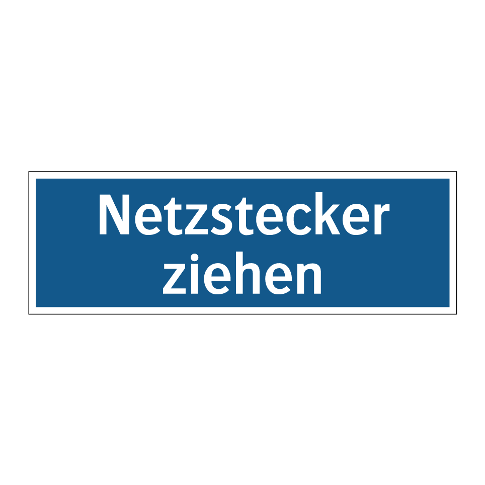 Netzstecker ziehen