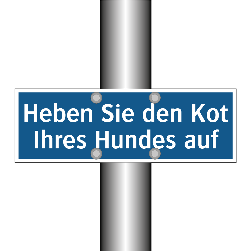 Heben Sie den Kot Ihres Hundes auf