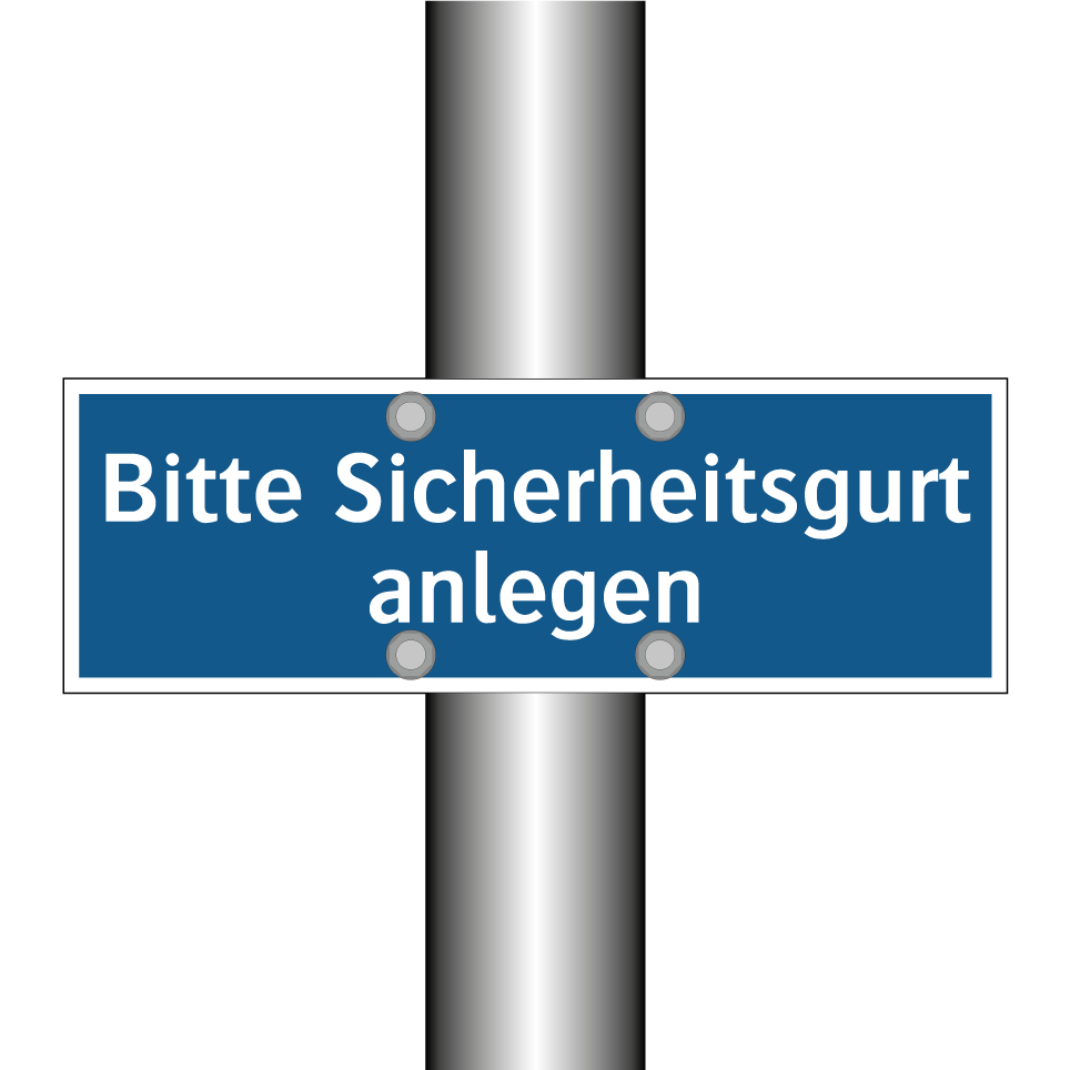 Bitte Sicherheitsgurt anlegen