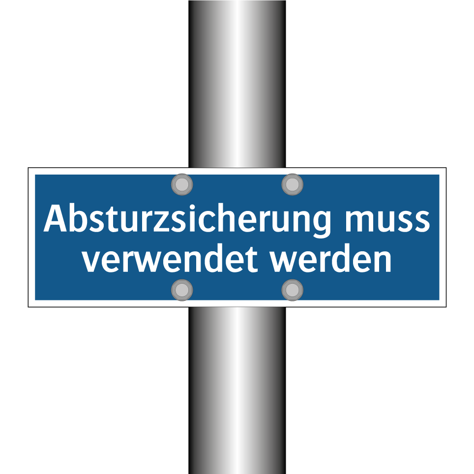 Absturzsicherung muss verwendet werden