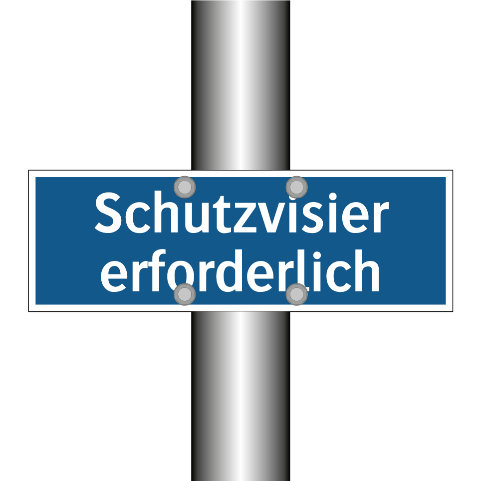 Schutzvisier erforderlich