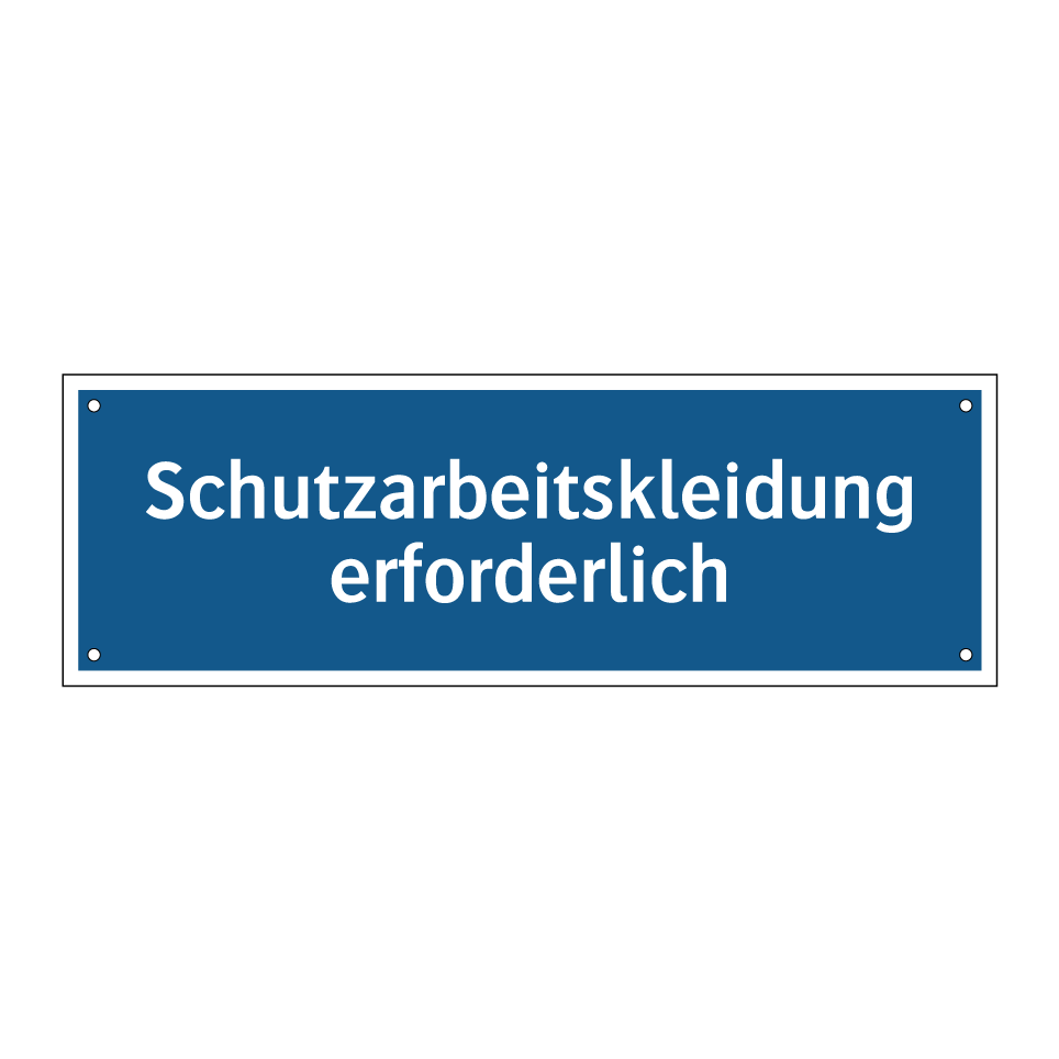 Schutzarbeitskleidung erforderlich