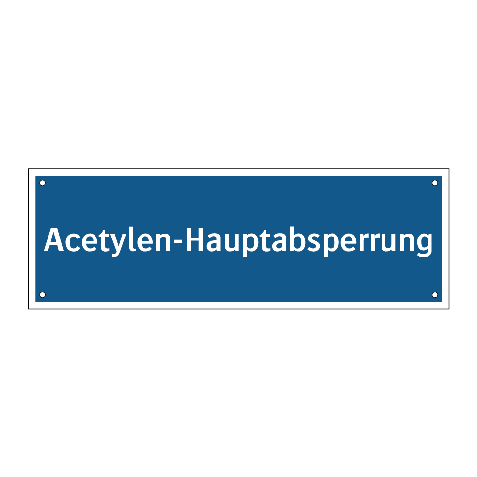 Acetylen-Hauptabsperrung
