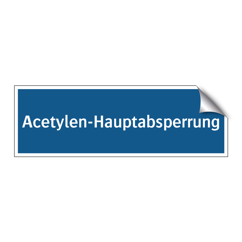 Acetylen-Hauptabsperrung