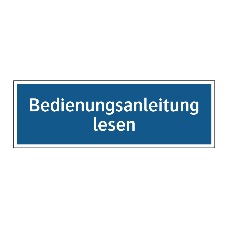 Bedienungsanleitung lesen