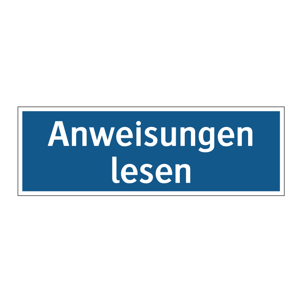 Anweisungen lesen