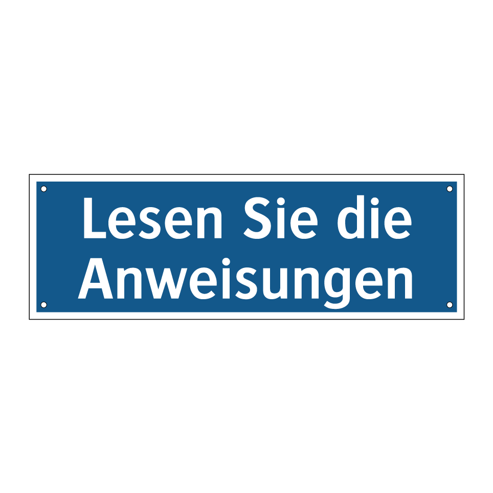 Lesen Sie die Anweisungen