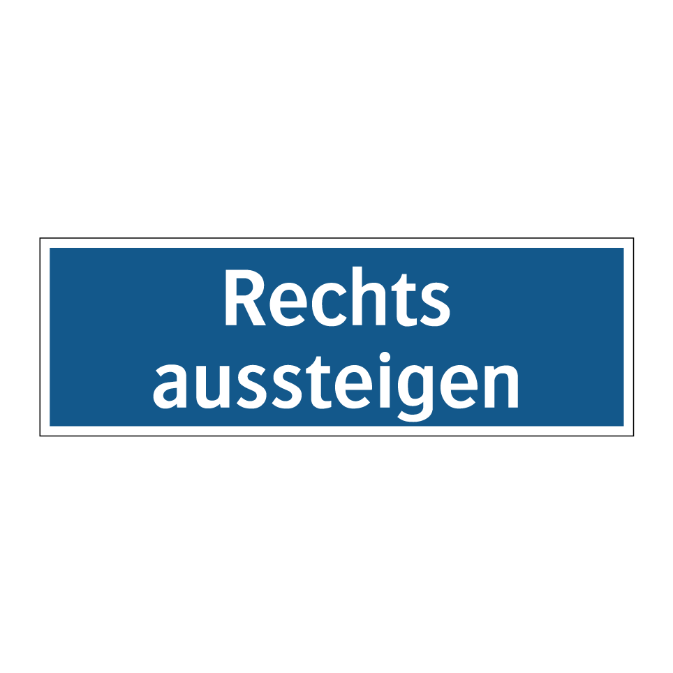 Rechts aussteigen