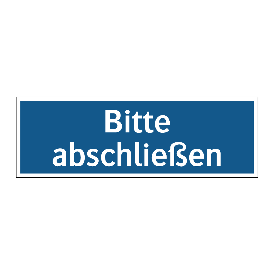 Bitte abschließen