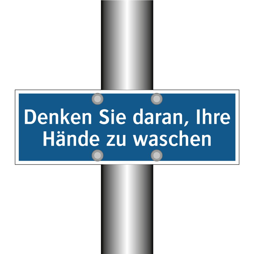 Denken Sie daran, Ihre Hände zu waschen