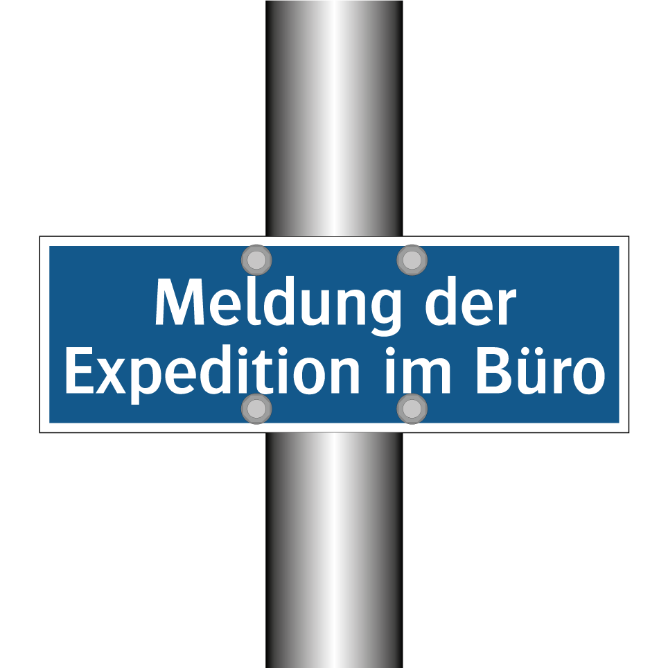Meldung der Expedition im Büro
