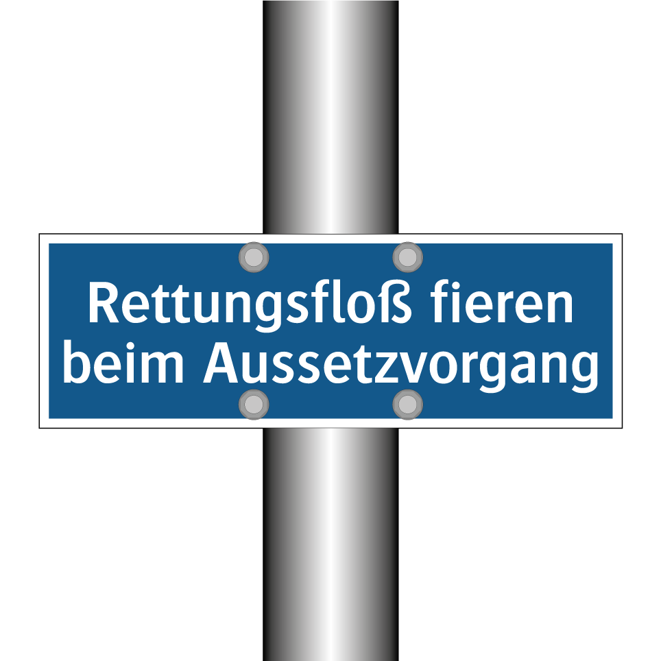 Rettungsfloß fieren beim Aussetzvorgang