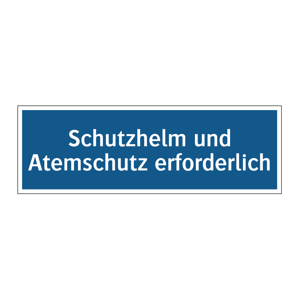 Schutzhelm und Atemschutz erforderlich