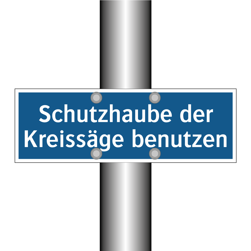 Schutzhaube der Kreissäge benutzen