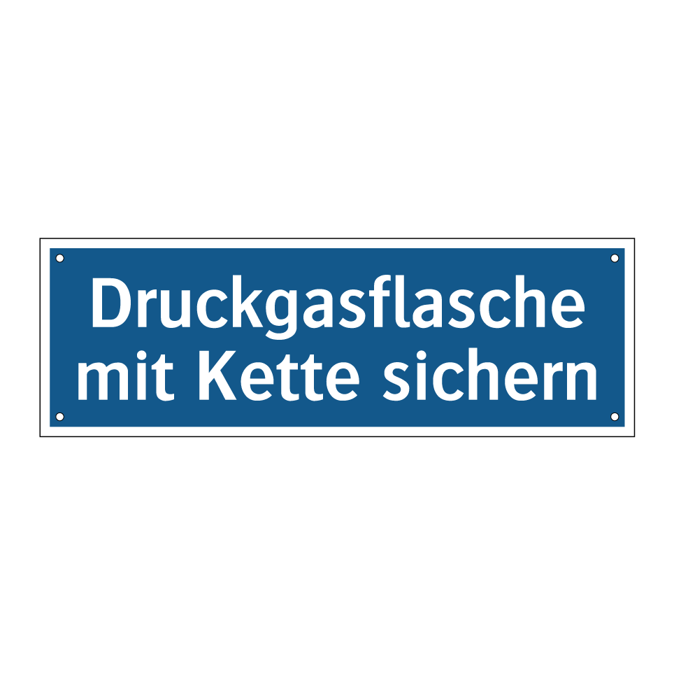 Druckgasflasche mit Kette sichern