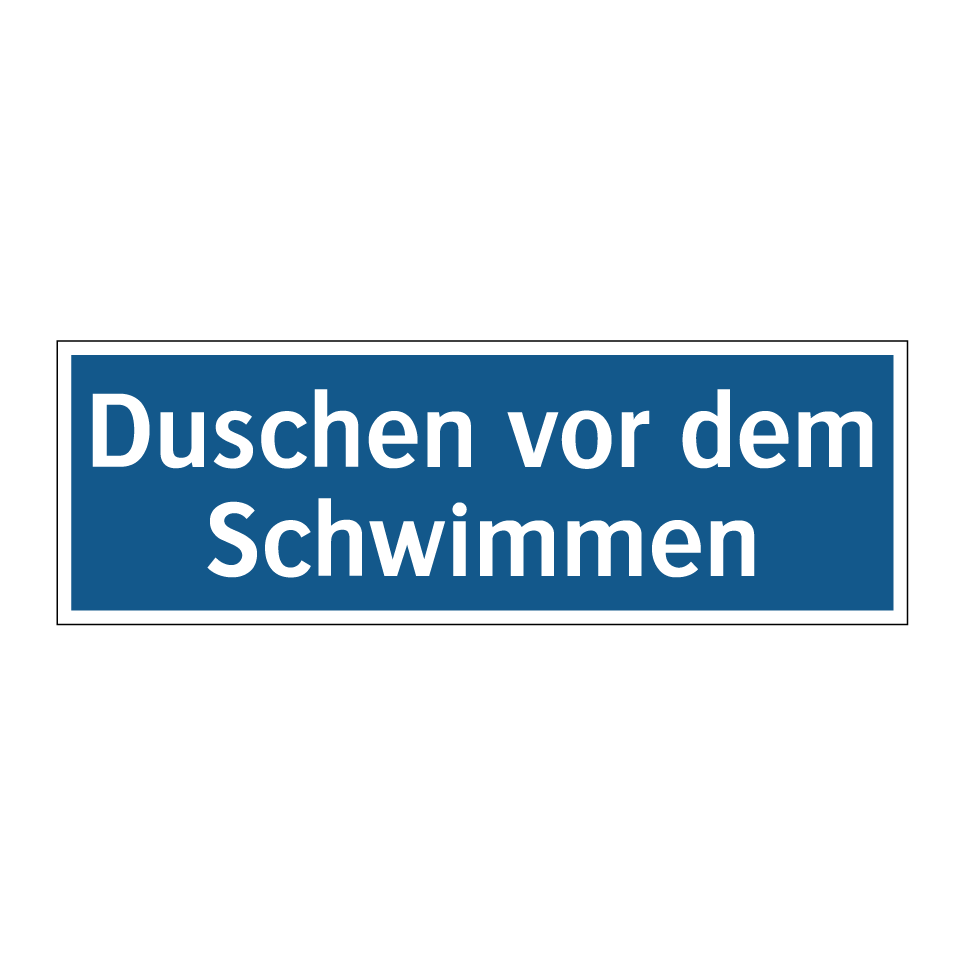 Duschen vor dem Schwimmen