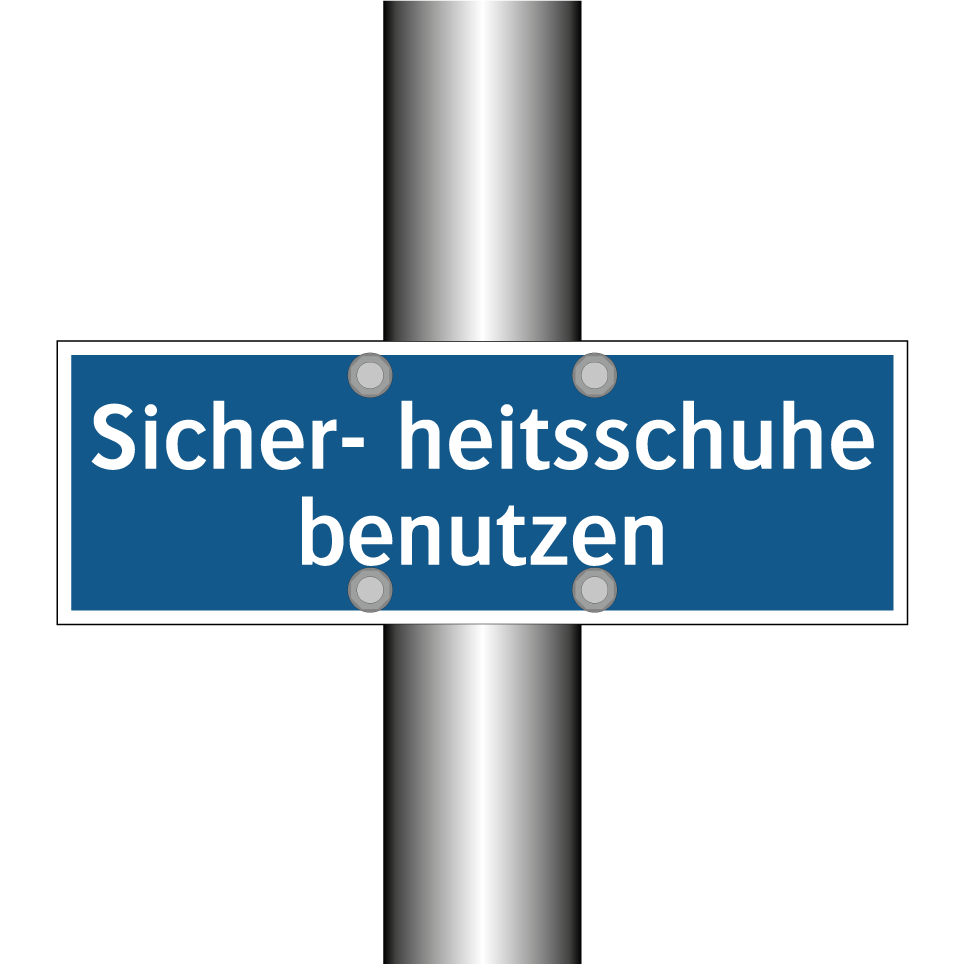 Sicher- heitsschuhe benutzen