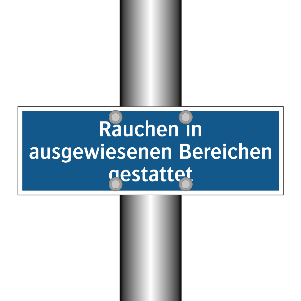 Rauchen in ausgewiesenen Bereichen gestattet