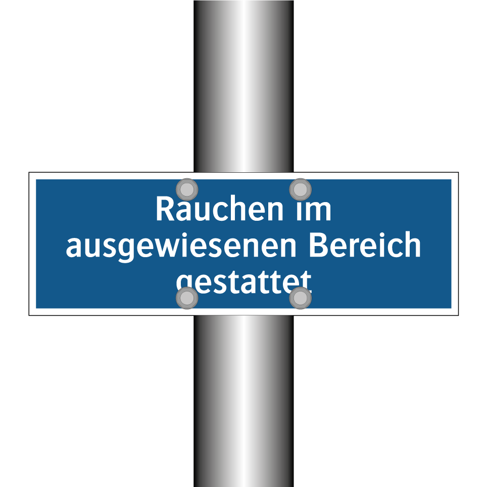 Rauchen im ausgewiesenen Bereich gestattet