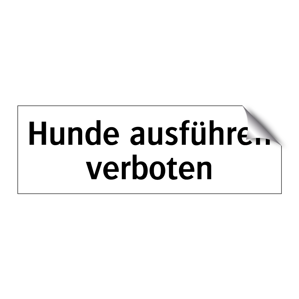 Hunde ausführen verboten