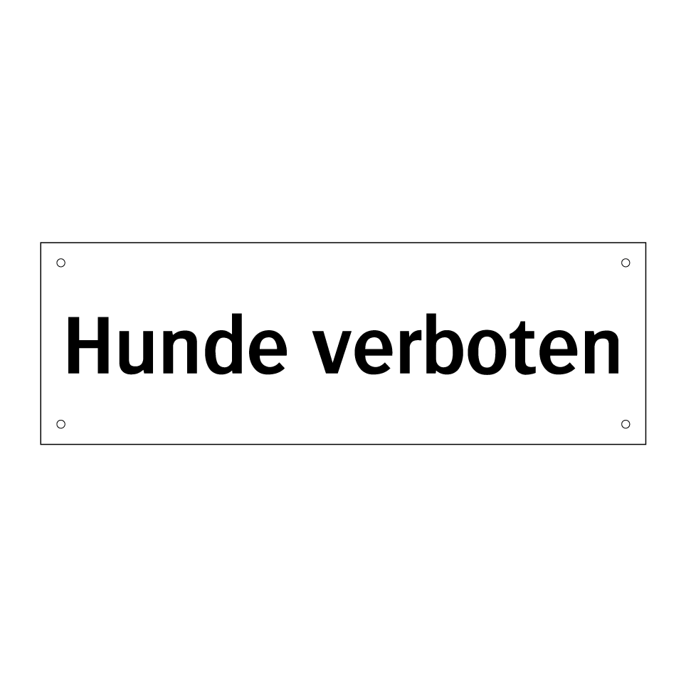 Hunde verboten