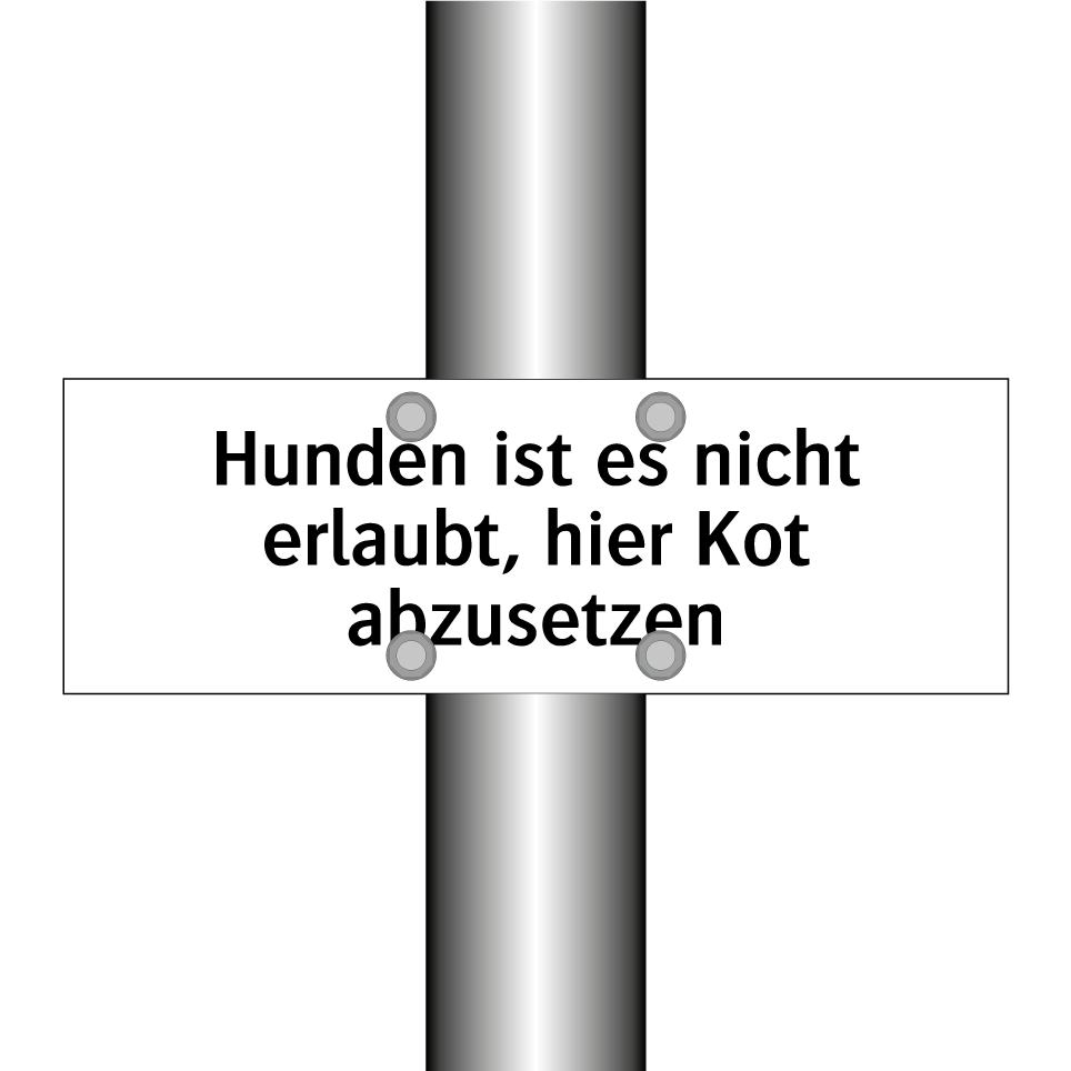 Hunden ist es nicht erlaubt, hier Kot abzusetzen