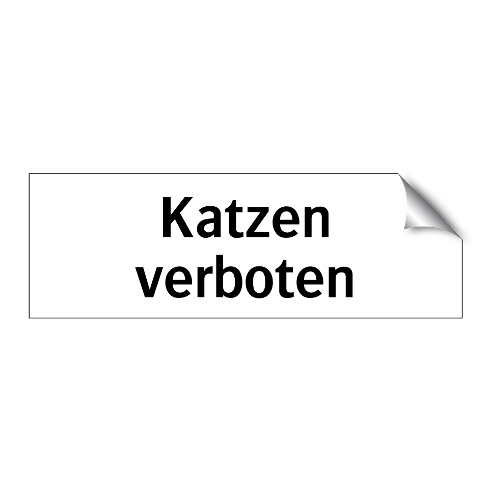 Katzen verboten