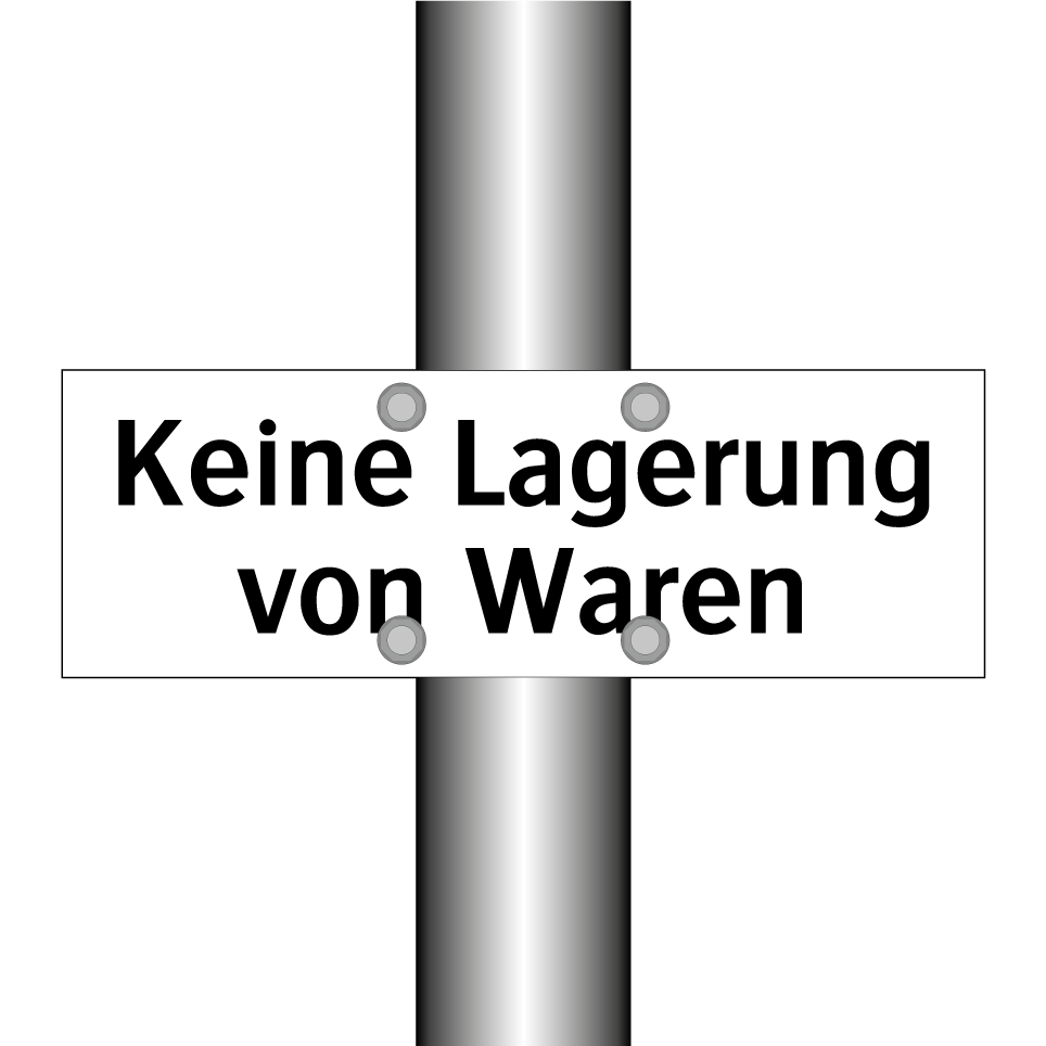 Keine Lagerung von Waren