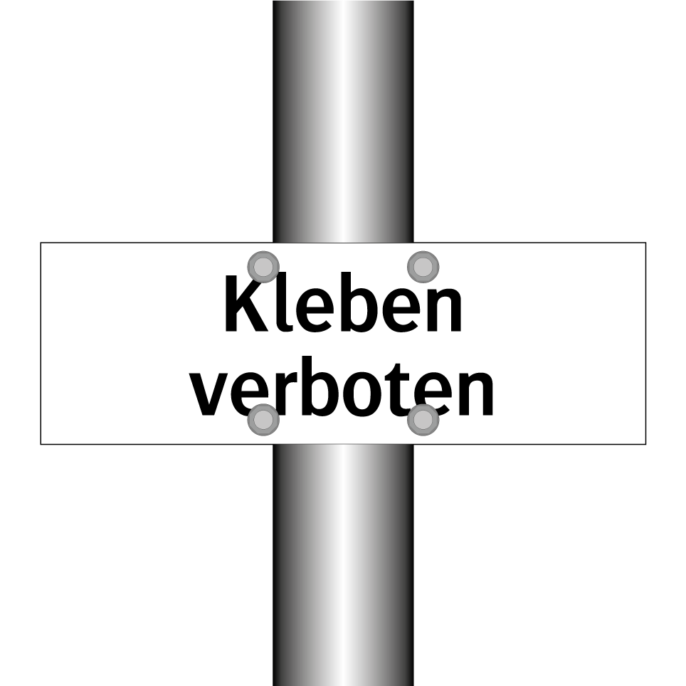 Kleben verboten