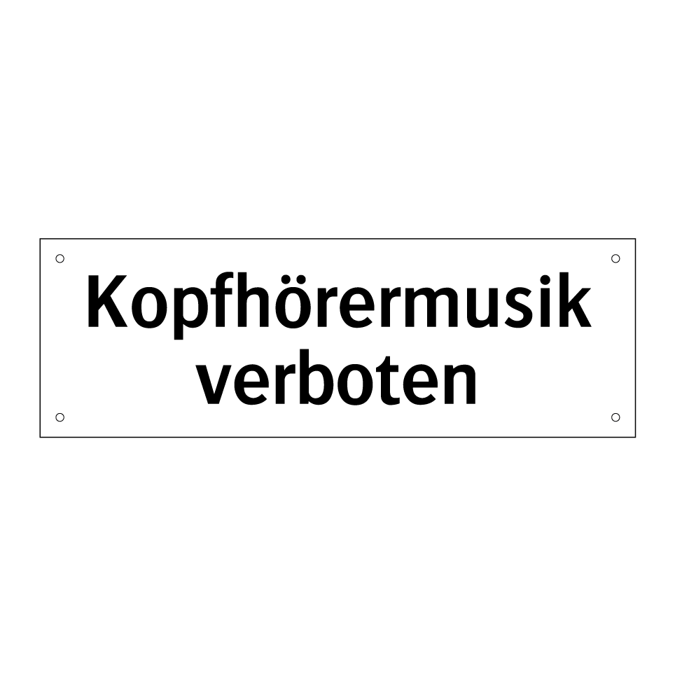 Kopfhörermusik verboten