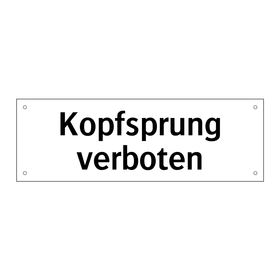 Kopfsprung verboten