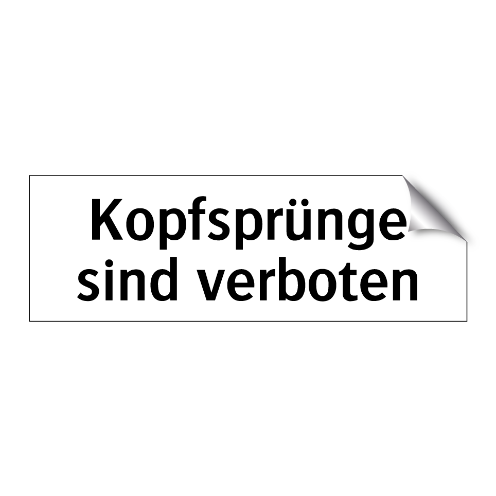 Kopfsprünge sind verboten