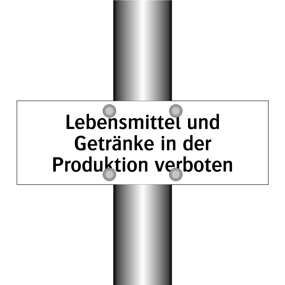 Lebensmittel und Getränke in der Produktion verboten