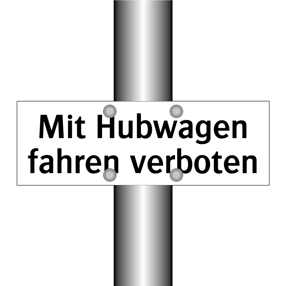 Mit Hubwagen fahren verboten