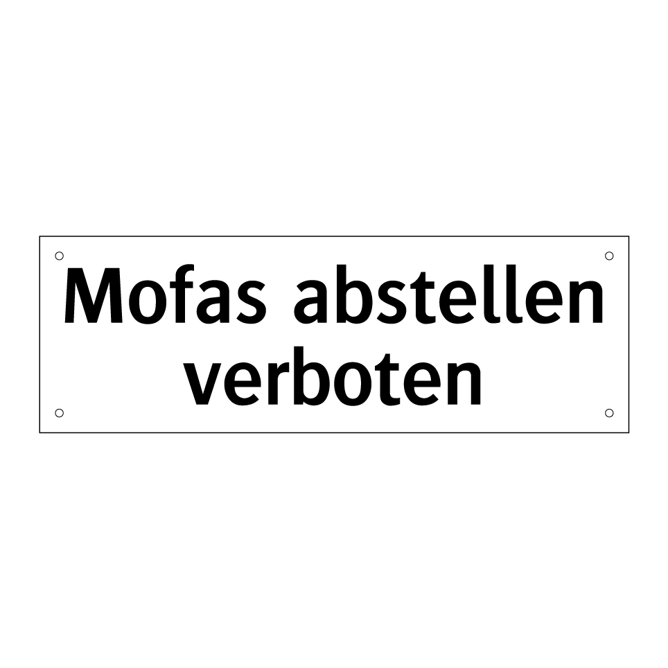 Mofas abstellen verboten