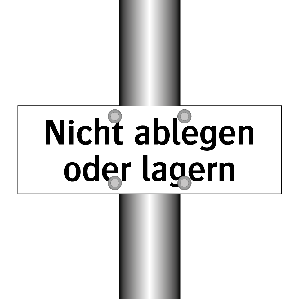 Nicht ablegen oder lagern
