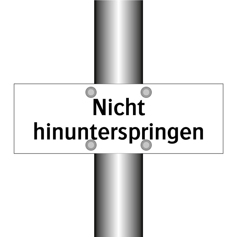 Nicht hinunterspringen